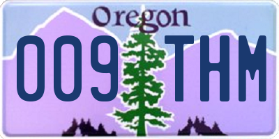 OR license plate 009THM