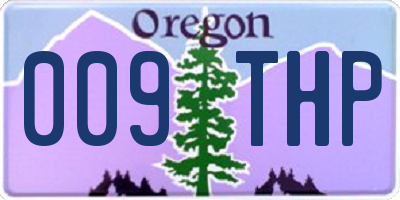 OR license plate 009THP