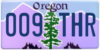 OR license plate 009THR
