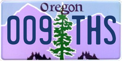 OR license plate 009THS