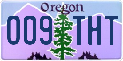 OR license plate 009THT