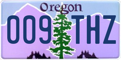 OR license plate 009THZ