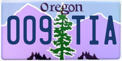 OR license plate 009TIA