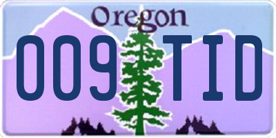OR license plate 009TID