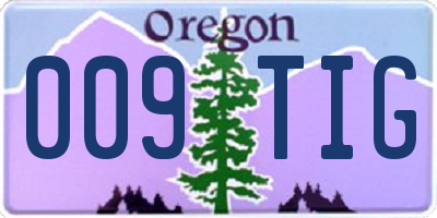 OR license plate 009TIG