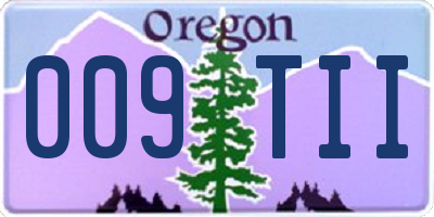 OR license plate 009TII