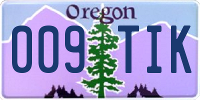 OR license plate 009TIK