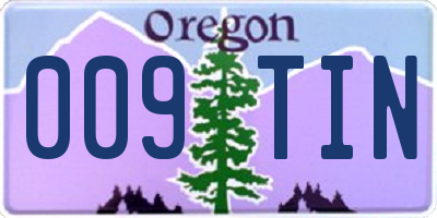 OR license plate 009TIN