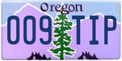 OR license plate 009TIP