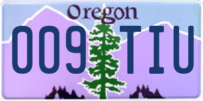 OR license plate 009TIU
