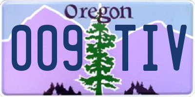 OR license plate 009TIV