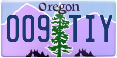 OR license plate 009TIY