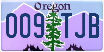 OR license plate 009TJB