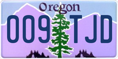 OR license plate 009TJD