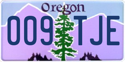 OR license plate 009TJE