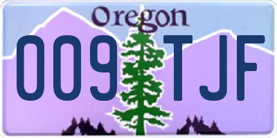 OR license plate 009TJF