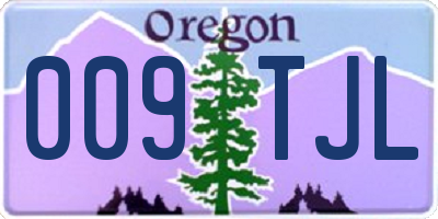 OR license plate 009TJL