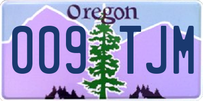 OR license plate 009TJM