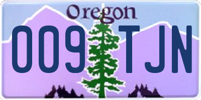 OR license plate 009TJN