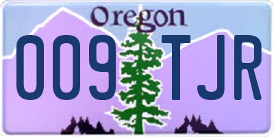 OR license plate 009TJR