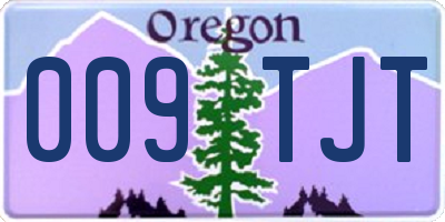 OR license plate 009TJT