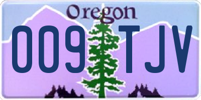 OR license plate 009TJV