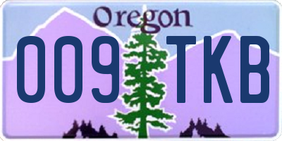 OR license plate 009TKB