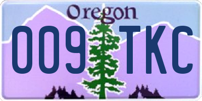 OR license plate 009TKC