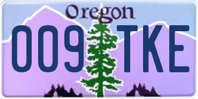 OR license plate 009TKE
