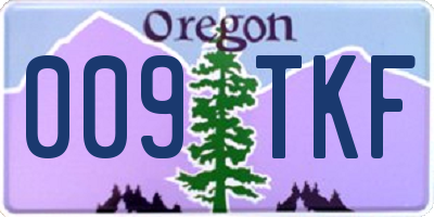 OR license plate 009TKF