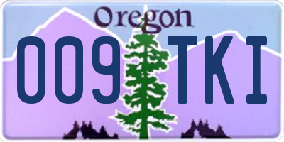 OR license plate 009TKI