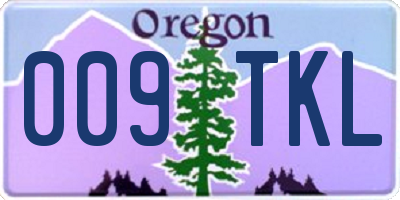 OR license plate 009TKL