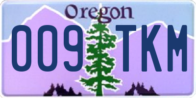 OR license plate 009TKM