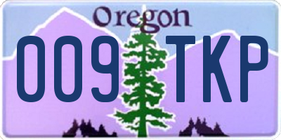 OR license plate 009TKP