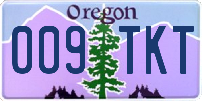 OR license plate 009TKT