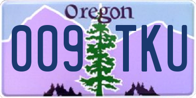 OR license plate 009TKU