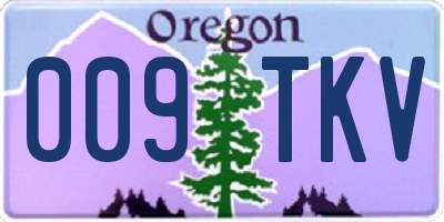 OR license plate 009TKV