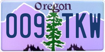OR license plate 009TKW