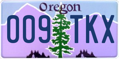 OR license plate 009TKX