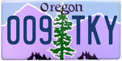 OR license plate 009TKY