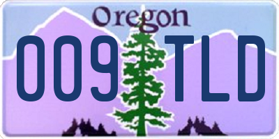 OR license plate 009TLD