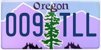OR license plate 009TLL