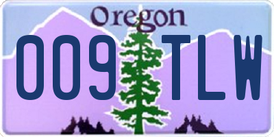 OR license plate 009TLW