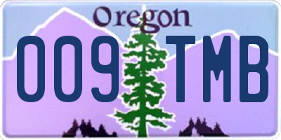 OR license plate 009TMB