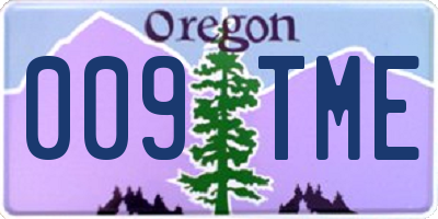 OR license plate 009TME