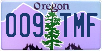 OR license plate 009TMF