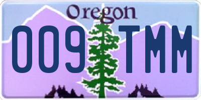 OR license plate 009TMM