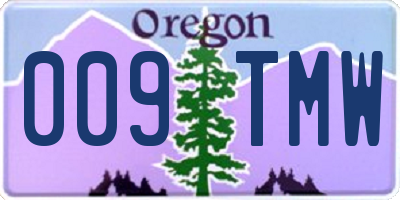 OR license plate 009TMW