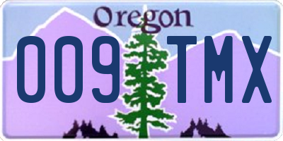 OR license plate 009TMX