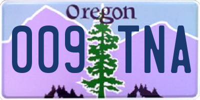 OR license plate 009TNA